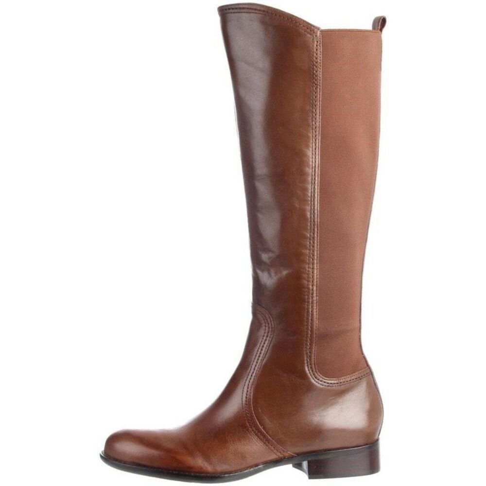 FRANCO SARTO Leather Fabric Road Knee High Riding Boots 8